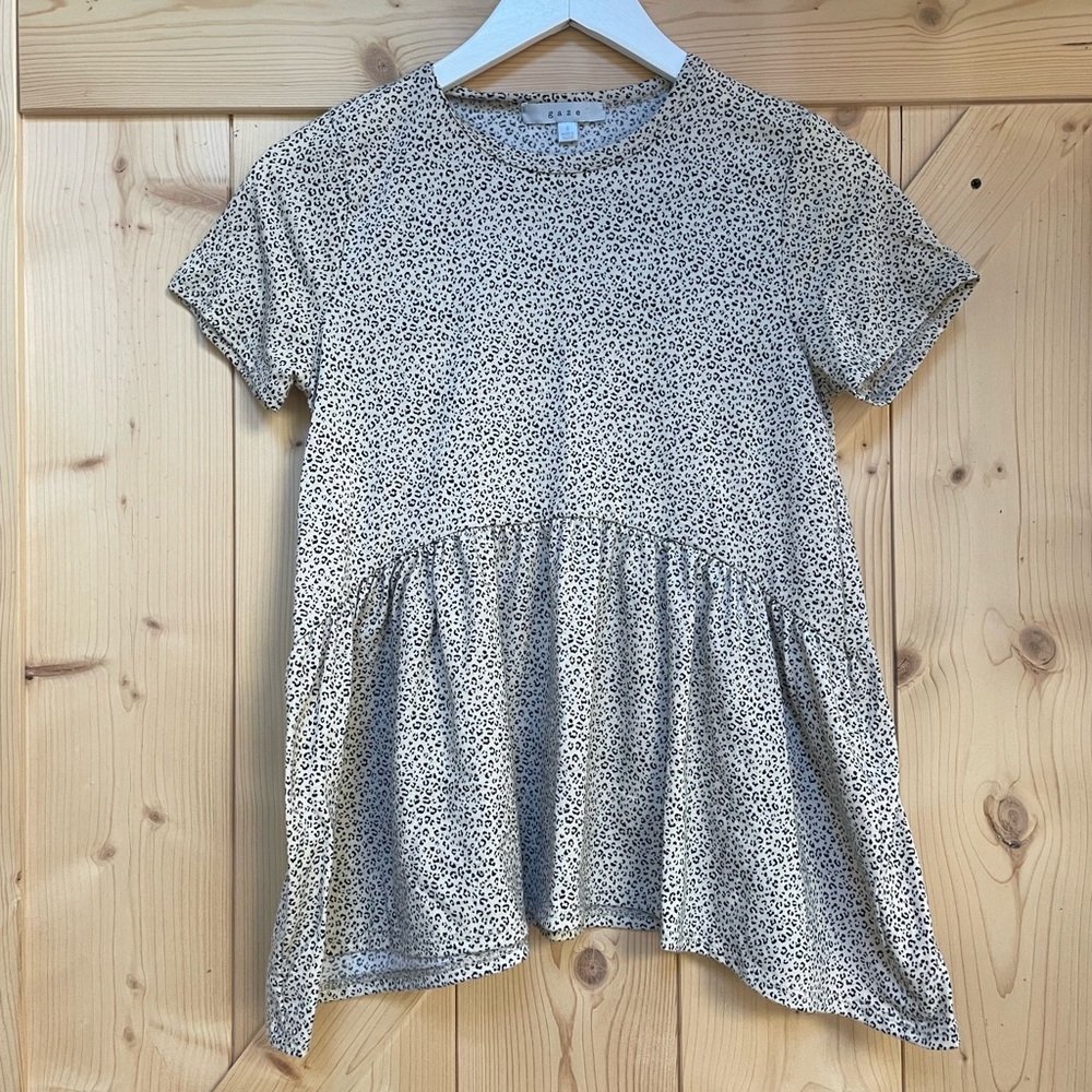 3/$20 🌟 Gaze animal print short sleeve shirt | Small